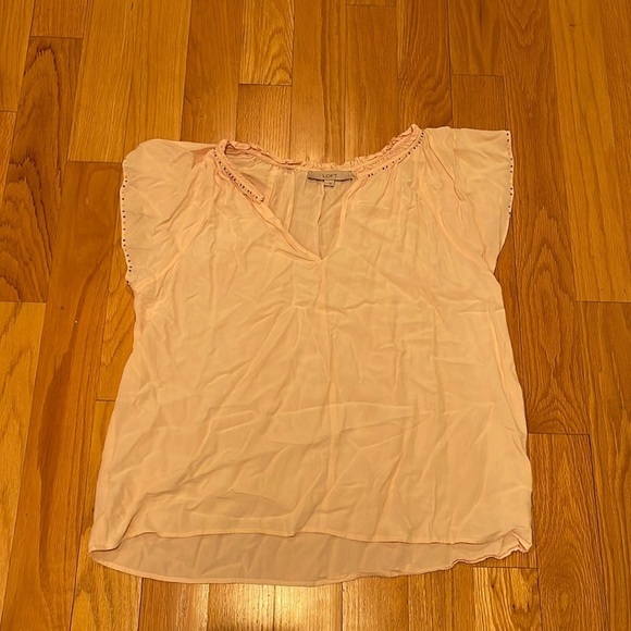 LOFT Women’s Pink Blouse Size L - Picture 1 of 4